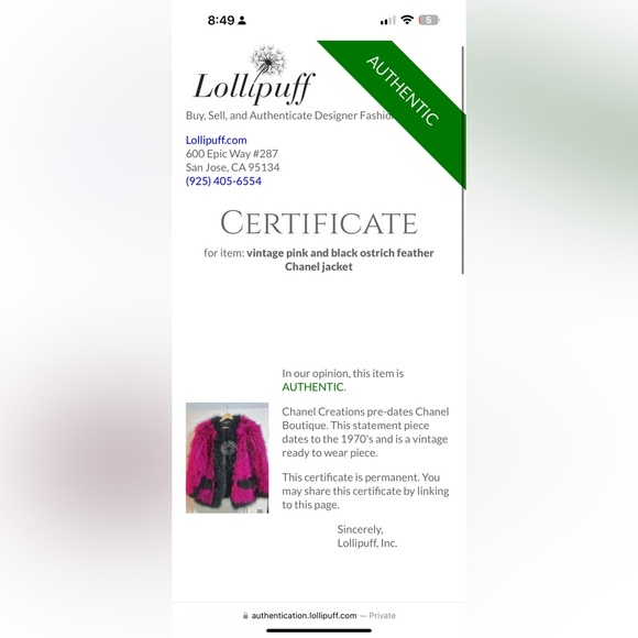 Chanel Vintage Ostrich Jacket Sz 38 - Picture 9 of 9